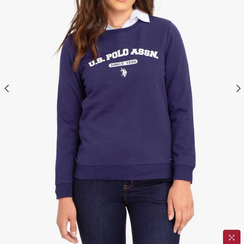 U.S. POLO Assn. Crew Neck Sweatshirt Small Evening Blue Classic Americana Preppy
